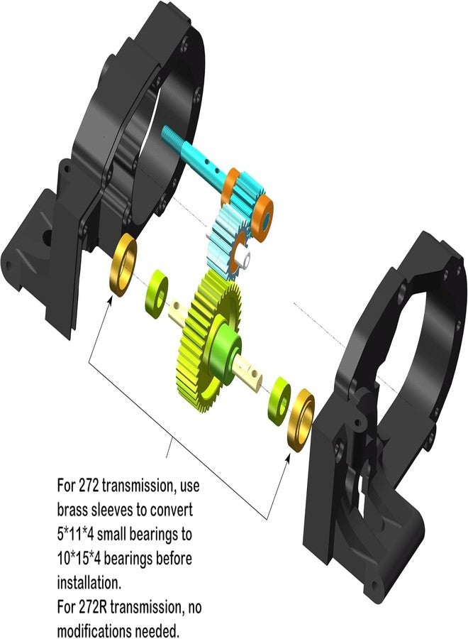 MEUS RACING تروس ناقل الحركة MEUS RACING RC لسيارات Traxxas Slash 2WD 272 و 272R - Image 2